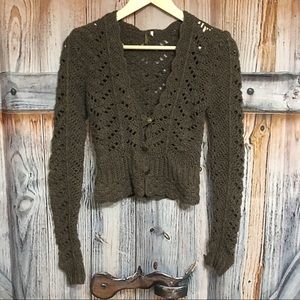 Free People Sweater Cardigan Loose Knit